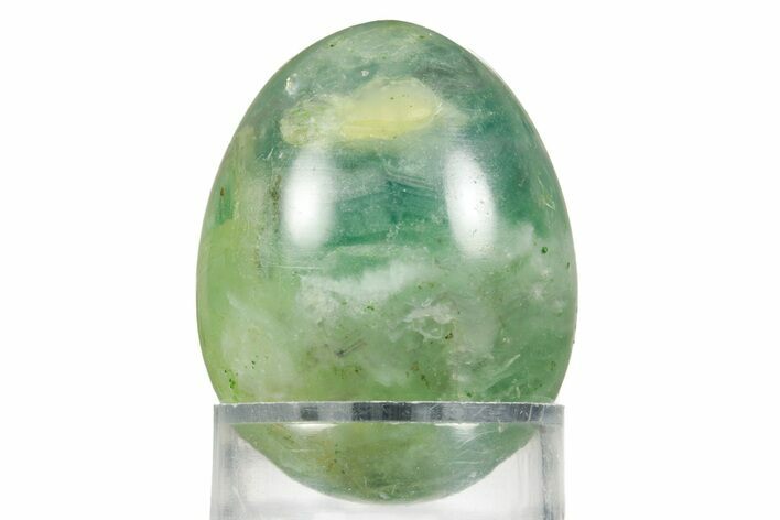 Polished Green Fluorite Egg - Fluorescent! #362796